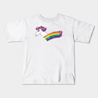 Retro Rainbow Unicorn Kids T-Shirt